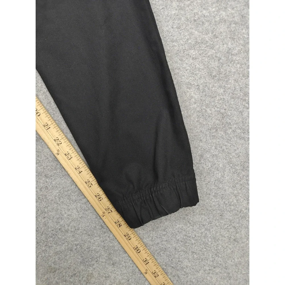 Lululemon Pants Mens Medium Black Woven Joggers Zip Pockets Elastic Waist Cuffed